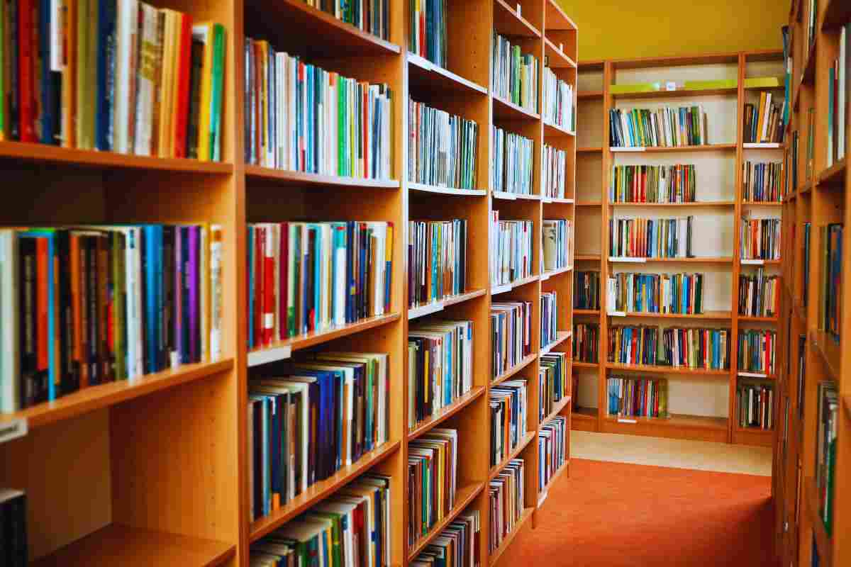 Interno di una biblioteca