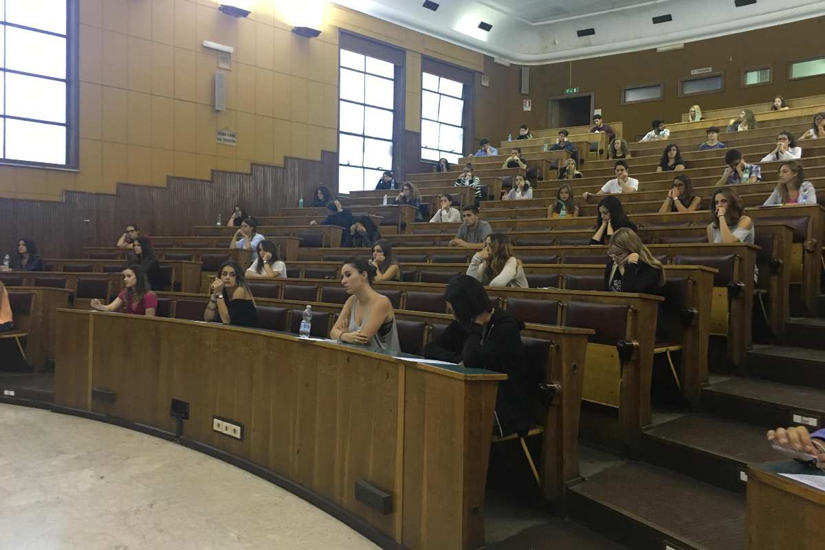 Un'aula dell'Università La Sapienza di Roma