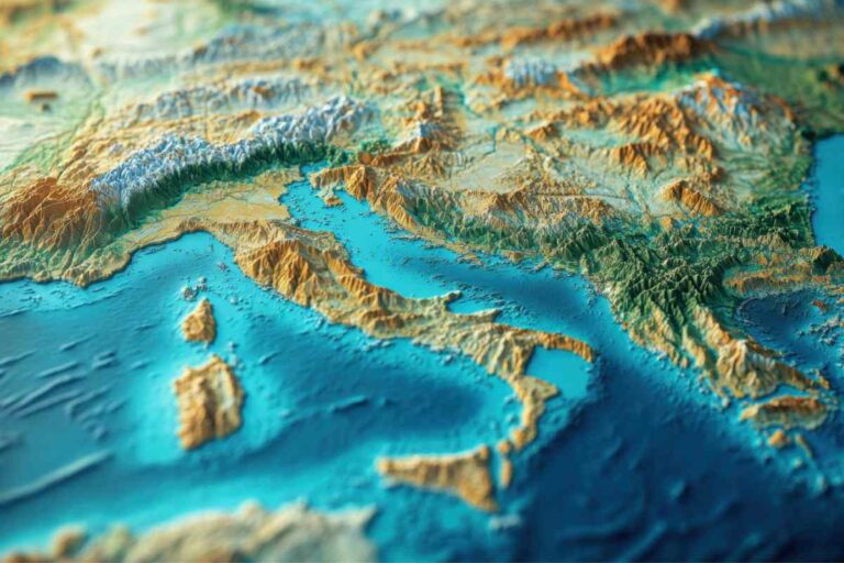 cartina fisica italia