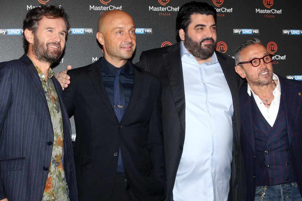 cracco, bastianich, cannavacciuolo e barbieri alla presentazione di masterchef