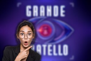 logo gf e donna con occhiali sorpresa