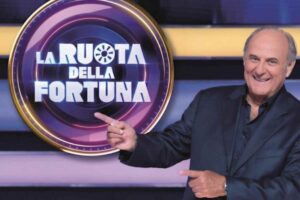 gerry scotti indica il loro della ruota della fortuna