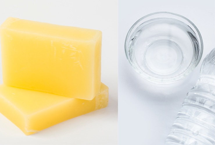 sapone giallo e aceto bianco